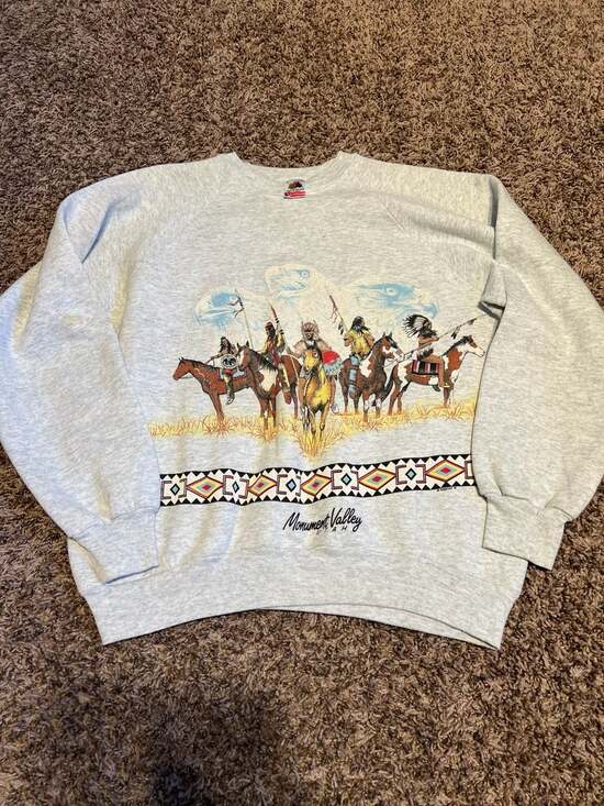 Fruit of the Loom Other - Vintage 1991 Habitat Monument Valley Utah Native American Eagle Graphic Sweatshi